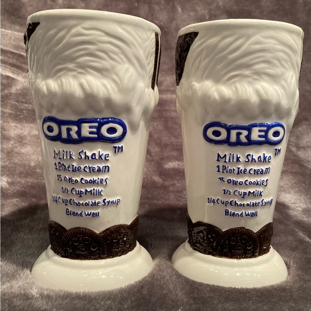 Vintage Oreo Milkshake Cups- Set of 2